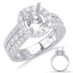 Platinum Halo Engagement Ring