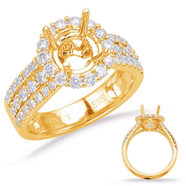Yellow Gold Halo Engagement Ring
