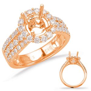 Rose Gold Halo Engagement Ring