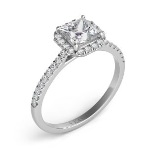White Gold Halo Engagement Ring