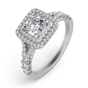 White Gold Pave Engagement Ring
