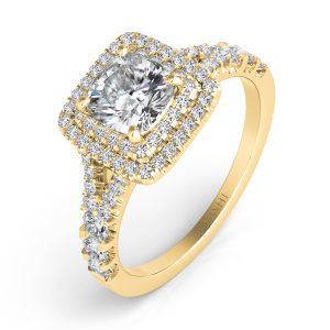Yellow Gold Pave Engagement Ring