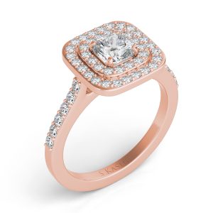 Rose Gold Halo Engagement Ring