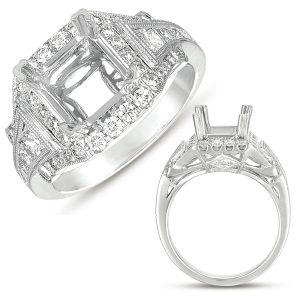 Platinum Halo Engagement Ring