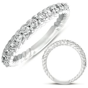 White Gold Diamond Rope Band White Gold Diamond Rope Band