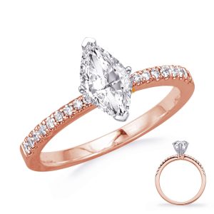 Rose & White Gold Engagement Ring