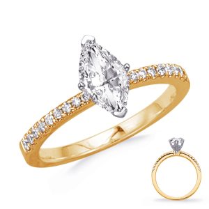 Yellow & White Gold Engagement Ring Yellow & White Gold Engagement Ring