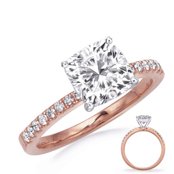 Rose & White Gold Engagement Ring.