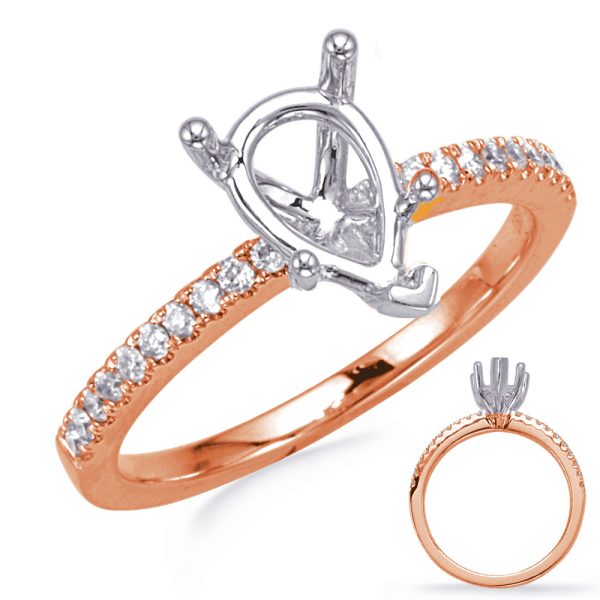 Rose & White Gold Engagement Ring