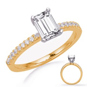 Yellow & White Gold Engagement Ring Yellow & White Gold Engagement Ring