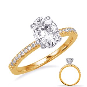 Yellow & White Gold Engagement Ring Yellow & White Gold Engagement Ring