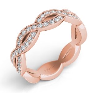 Rose Gold Pave Wedding Band