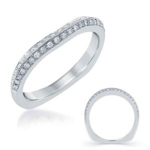 White Gold Pave Wedding Band White Gold Pave Wedding Band
