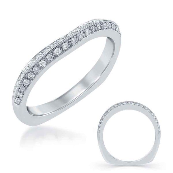 White Gold Pave Wedding Band