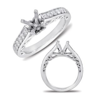 White Gold Semi Mounting