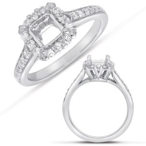 White Gold Halo Ring White Gold Halo Ring