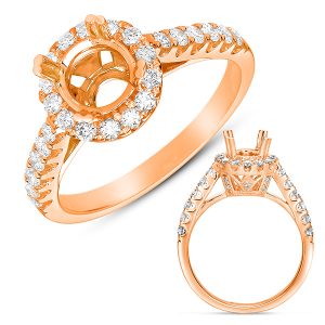 Rose Gold Halo Ring Rose Gold Halo Ring
