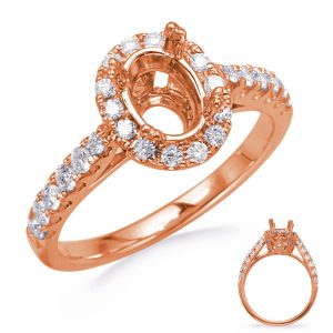 Rose Gold Halo Engagement Ring