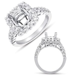 White Gold Halo Ring White Gold Halo Ring