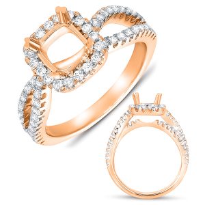 Rose Gold Halo Ring