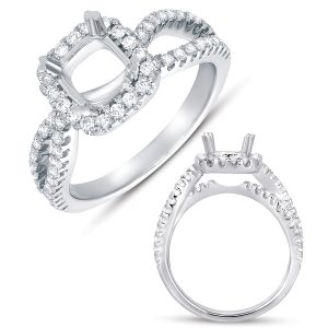 White Gold Halo Ring