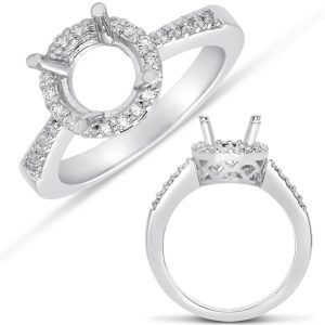 White Gold Halo Ring