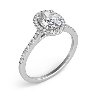 White Gold Halo Engagement Ring White Gold Halo Engagement Ring