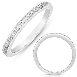 White Gold Pave Wedding Band