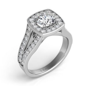 White Gold Halo Ring