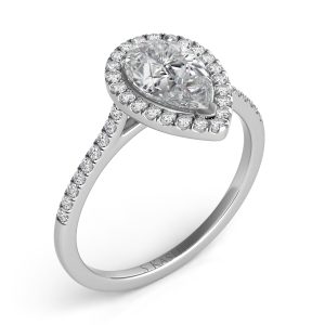 Platinum Halo Engagement Ring