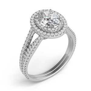 White Gold Halo Ring