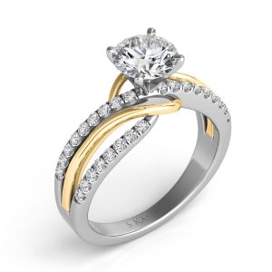Yellow & White Gold Engagement Ring Yellow & White Gold Engagement Ring
