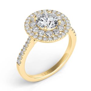 Yellow Gold Halo Engagement Ring