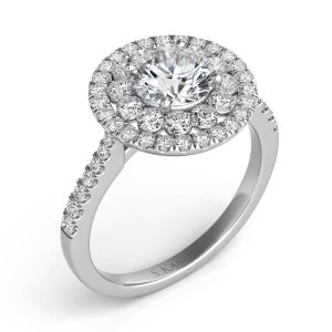 Palladium Halo Engagement Ring