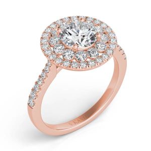 Rose Gold Halo Engagement Ring
