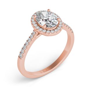 Rose Gold Halo Engagement Ring