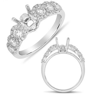 White Gold Semi Mounting