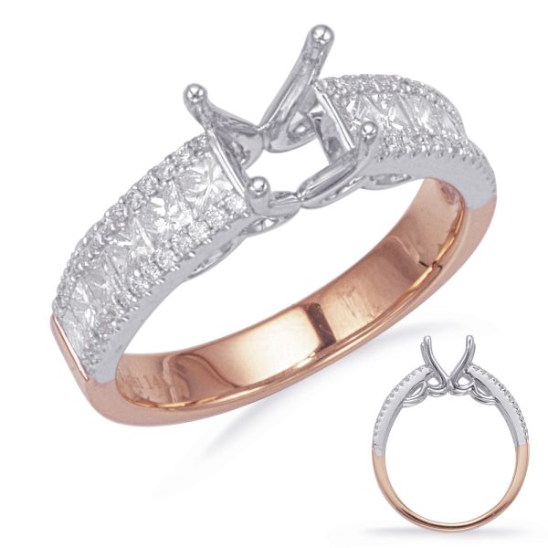 Rose & White Gold Engagement Ring