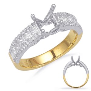 Yellow & White Gold Engagement Ring