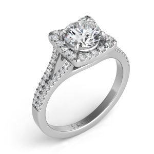 White Gold Halo Ring