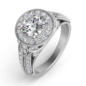 Platinum Halo Engagement Ring Platinum Halo Engagement Ring