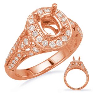 Rose Gold Halo Engagement Ring Rose Gold Halo Engagement Ring