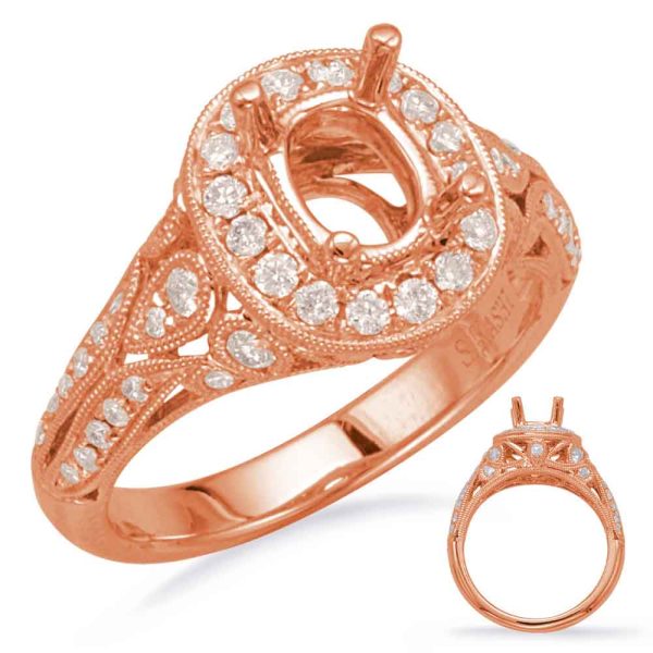 Rose Gold Halo Engagement Ring
