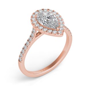 Rose Gold Halo Engagement Ring