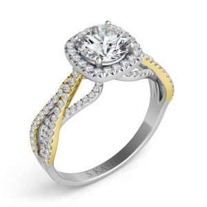 Yellow & White Gold Engagement Ring