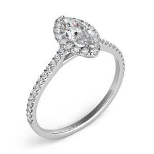 Platinum Halo Engagement Ring