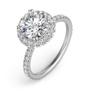 Platinum Halo Engagement Ring