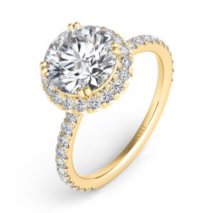 Yellow Gold Halo Engagement Ring