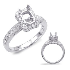 White Gold Halo Engagement Ring