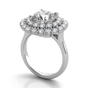 White Gold Halo Engagement Ring
